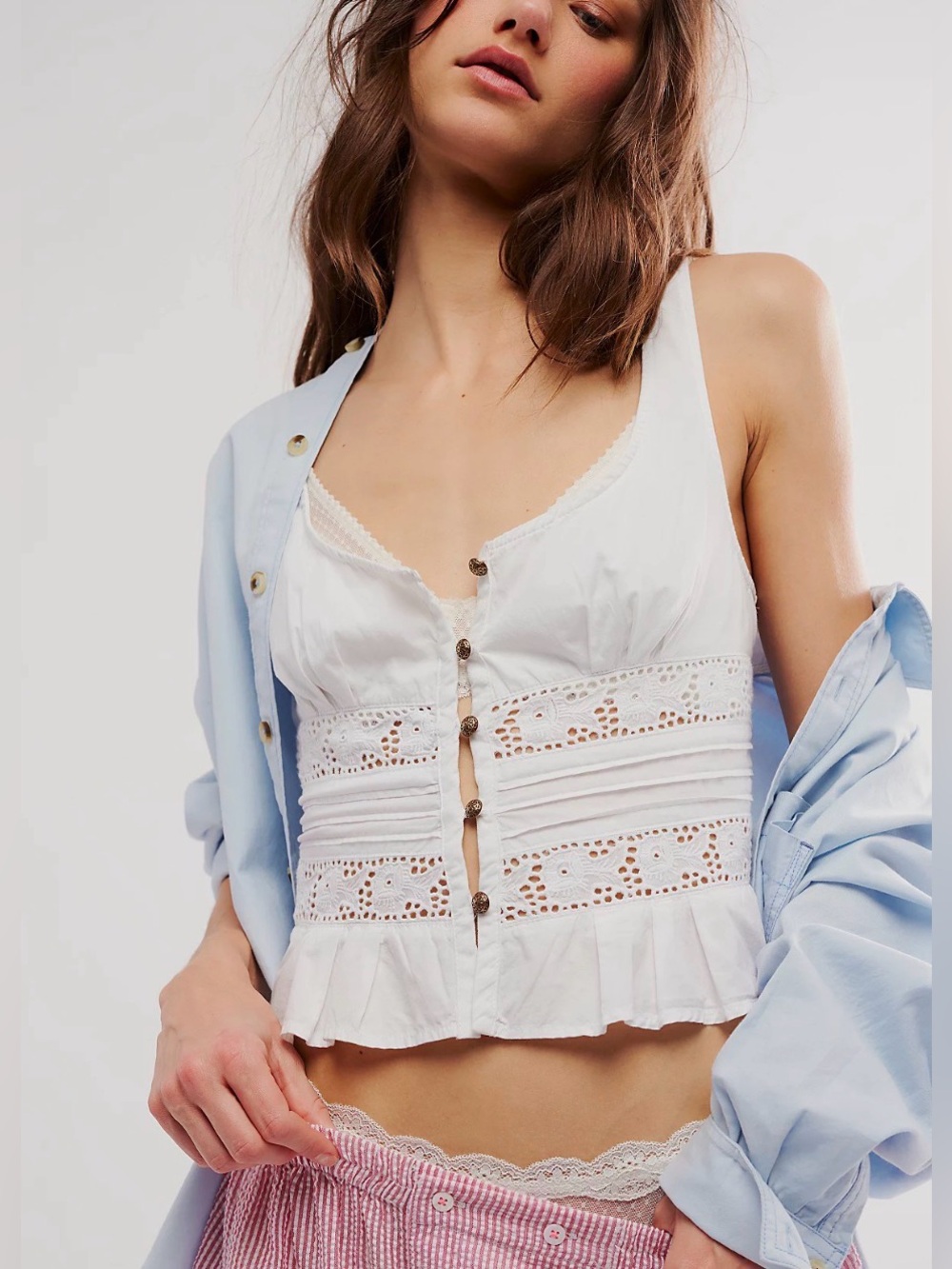 Free People Kianna Lace Tank